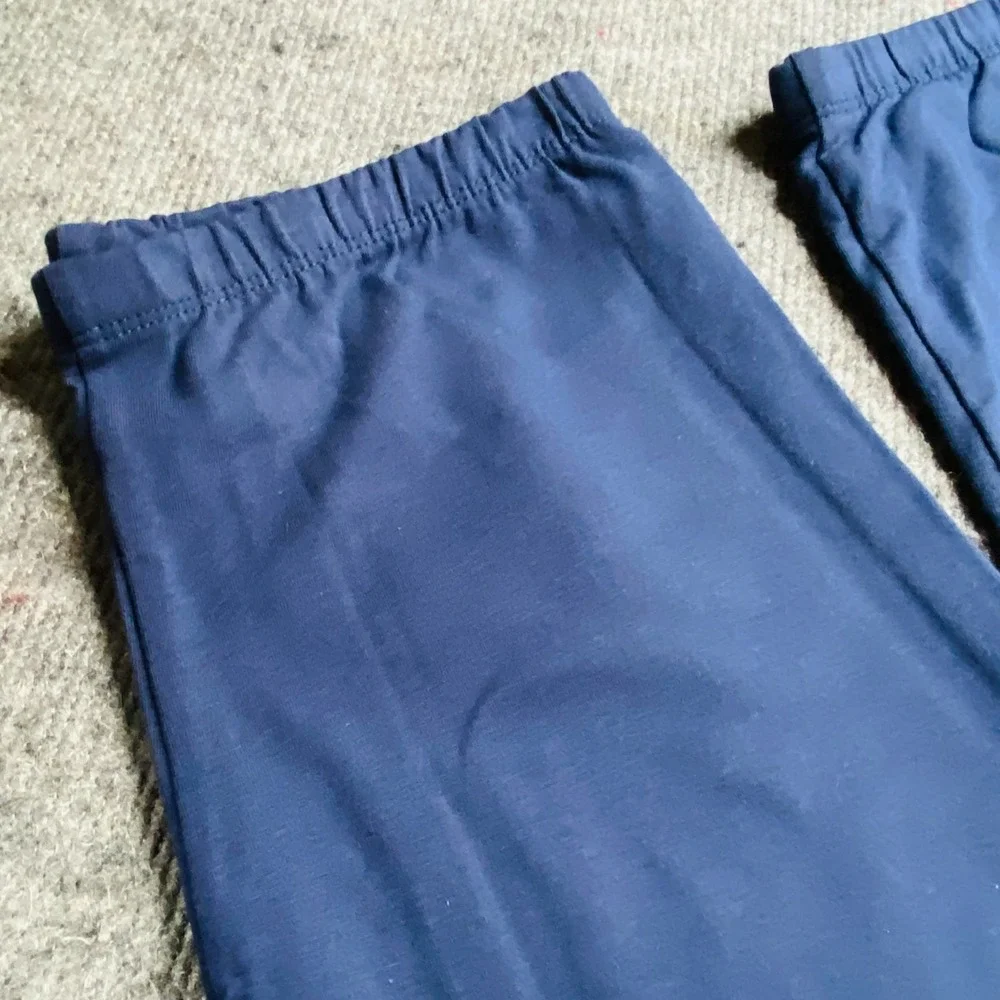 The Childrens Place Girls Navy Blue Leggings XL 14 Plus Ankle Lot of 2 School